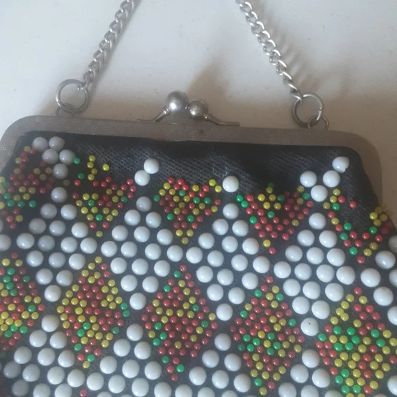 Vintage Beaded 1970s Bag - Picture 3 of 7